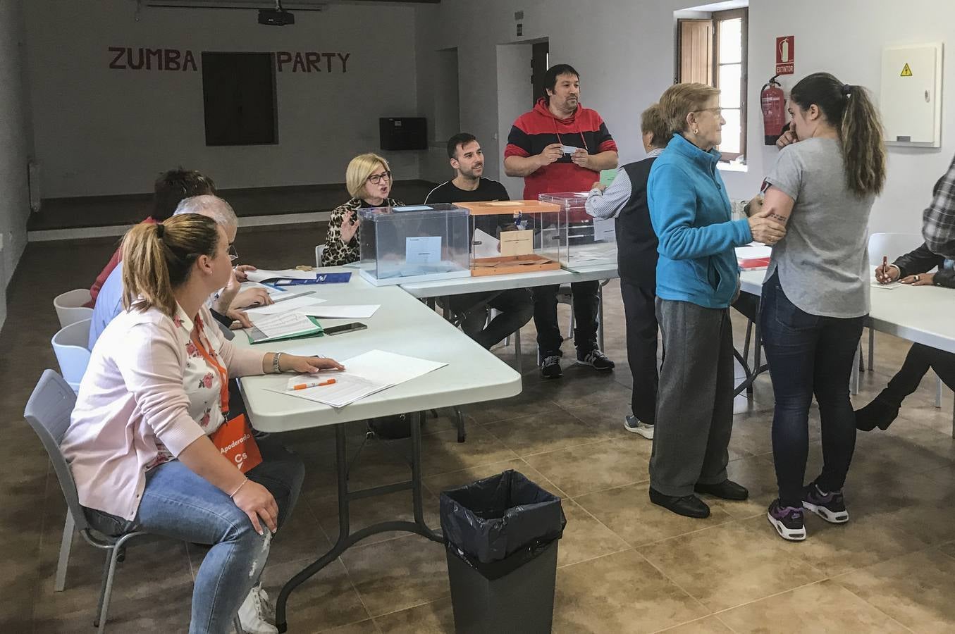 Votación en un colegio en Heras.