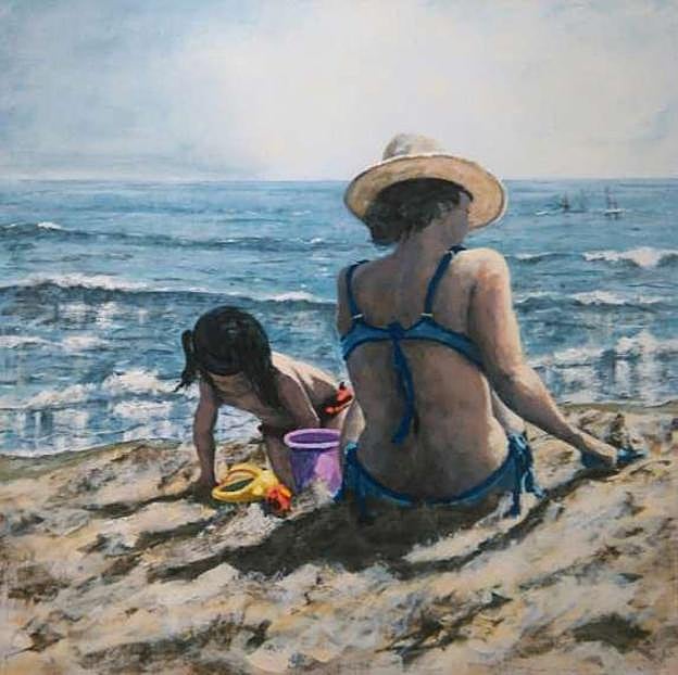 Uno de los cuadros que forman parte de 'Verano' del artista David Cuesta.