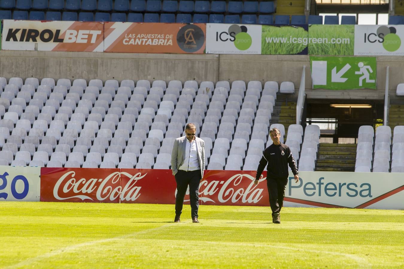 Durante la mañana de hoy, miembros y técnicos de LaLiga han visitado las instalaciones del Racing por su reciente incorporación a Segunda División.