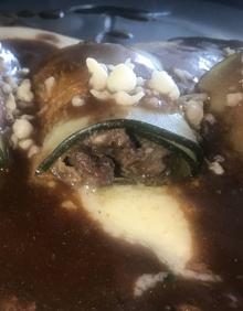 Imagen secundaria 2 - Arriba, medallones de rape con quinoa roja. Abajo, tacos de carnitas con guacamole y salsas. Y canelones de calabacín rellenos de rabo.