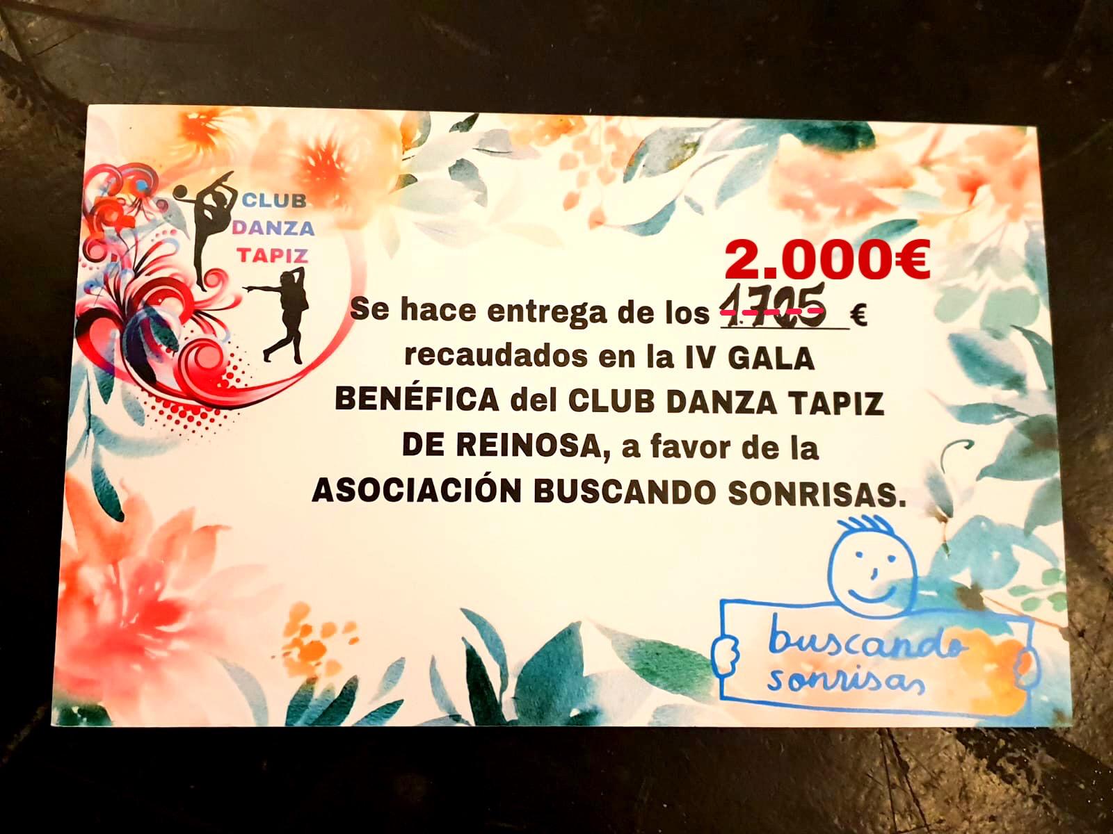 La IV Gala Benéfica del Club de Danza Tapiz recaudó 2.000 euros para la Asociación Benéfica Buscando Sonrisas