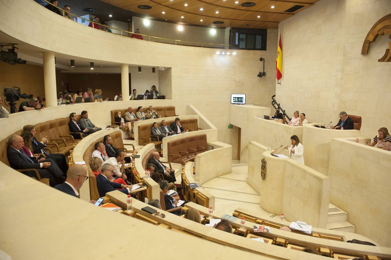 María José Sáenz de Buruaga, portavoz del PP, responde al discurso de ayer de Revilla