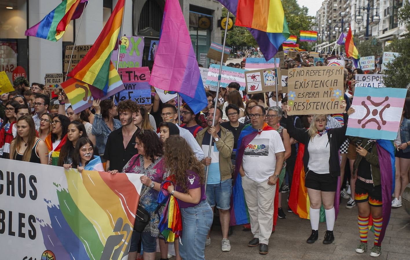 Fotos: La manifestación por el Día del Orgullo por el centro de Santander