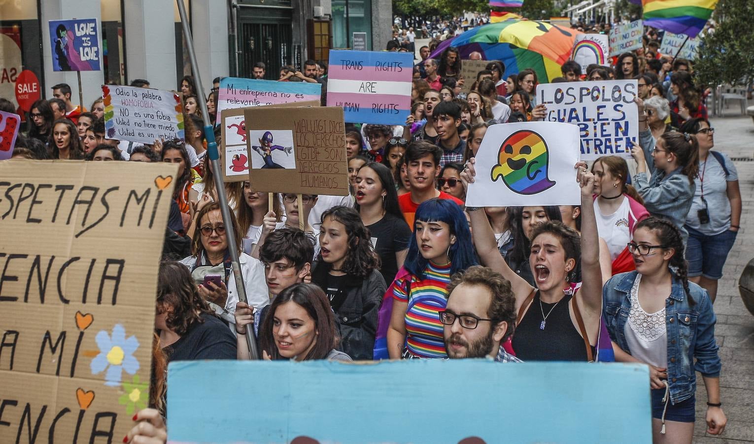 Fotos: La manifestación por el Día del Orgullo por el centro de Santander