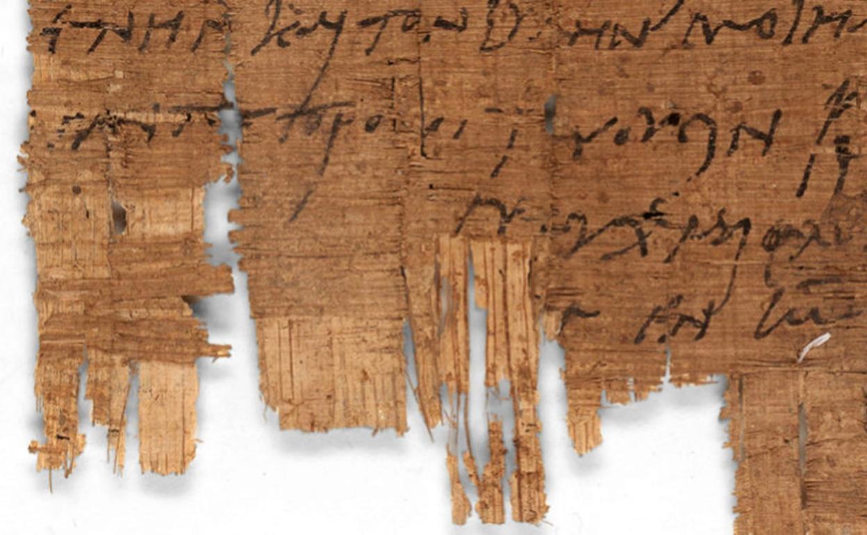 Extracto del papiro descubierto. 