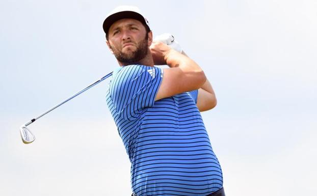 Jon Rahm, practicando para el Open Británico. 