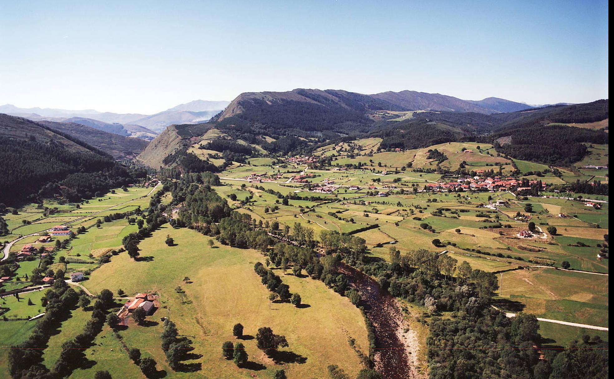 Vista aérea de la Reserva del Saja. 