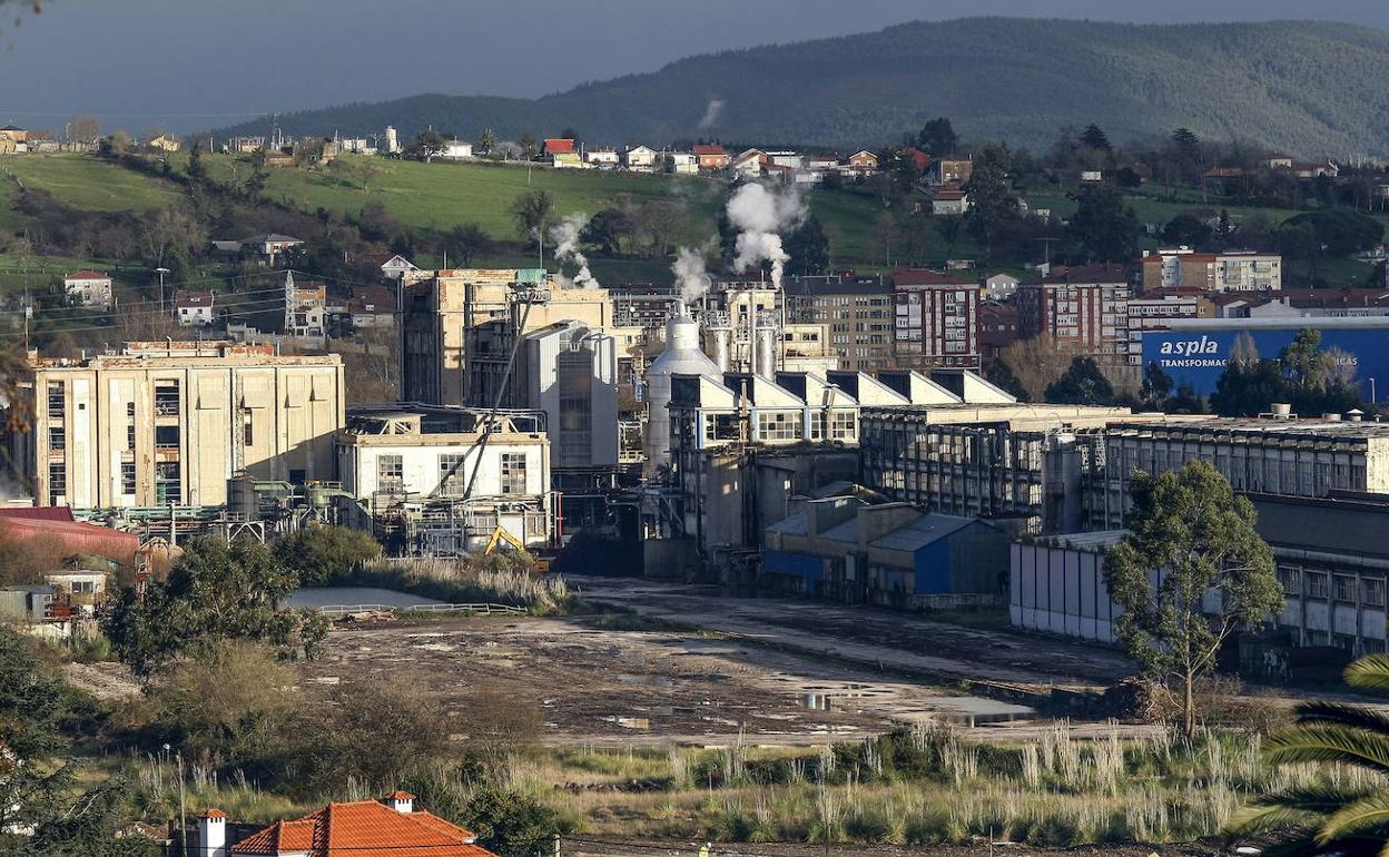 la factoría de Sniace, en Torrelavega. 