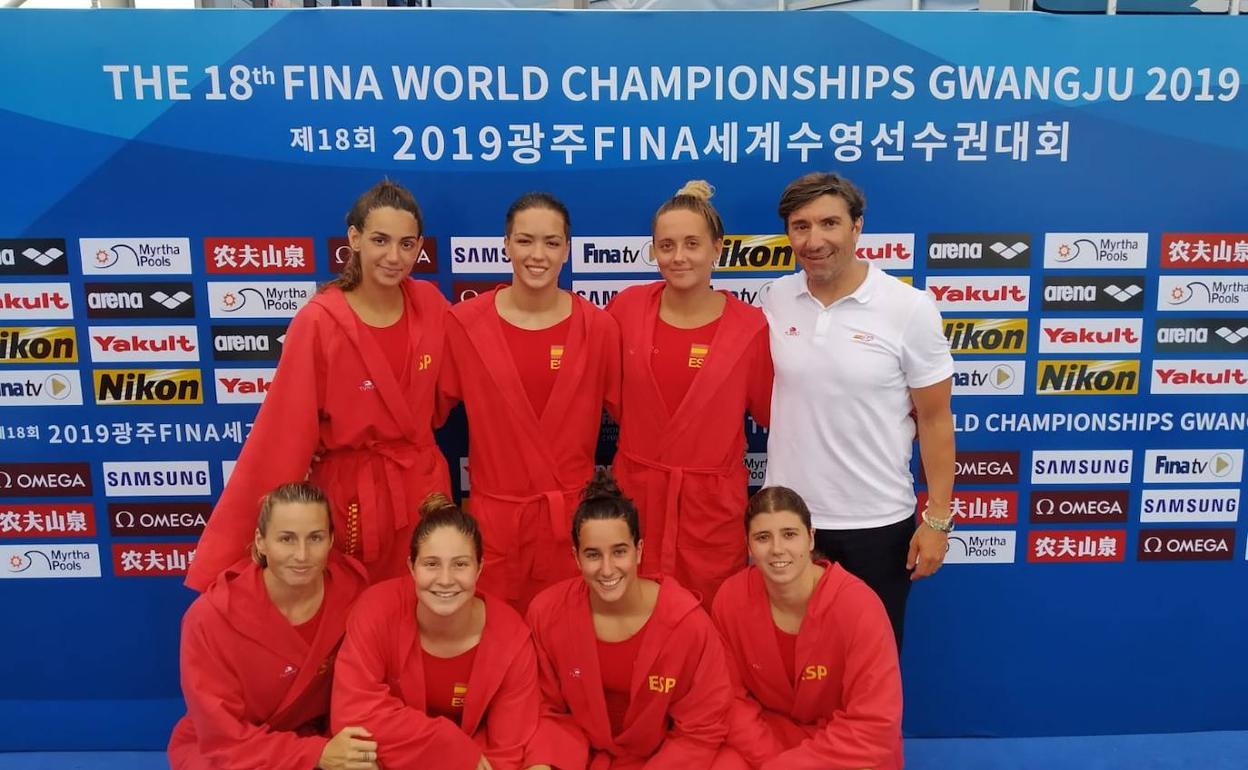 La selección española de waterpolo playa. 