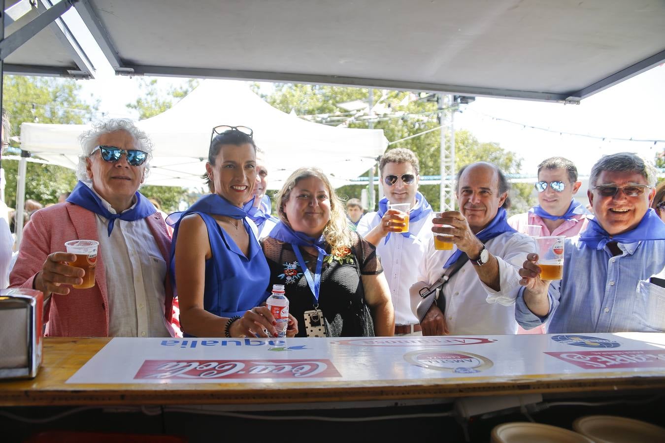 La alcaldesa de Santander, Gema Igual, inaugura las casetas de las fiestas de la capital cántabra.