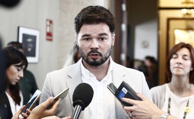 El portavoz de ERC en el Congreso de los Diputados, Gabriel Rufián.