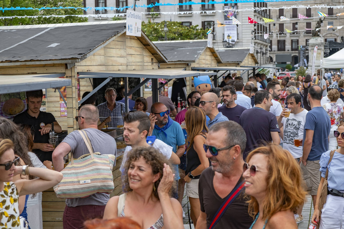 Las casetas de la plaza Alfonso XIII.