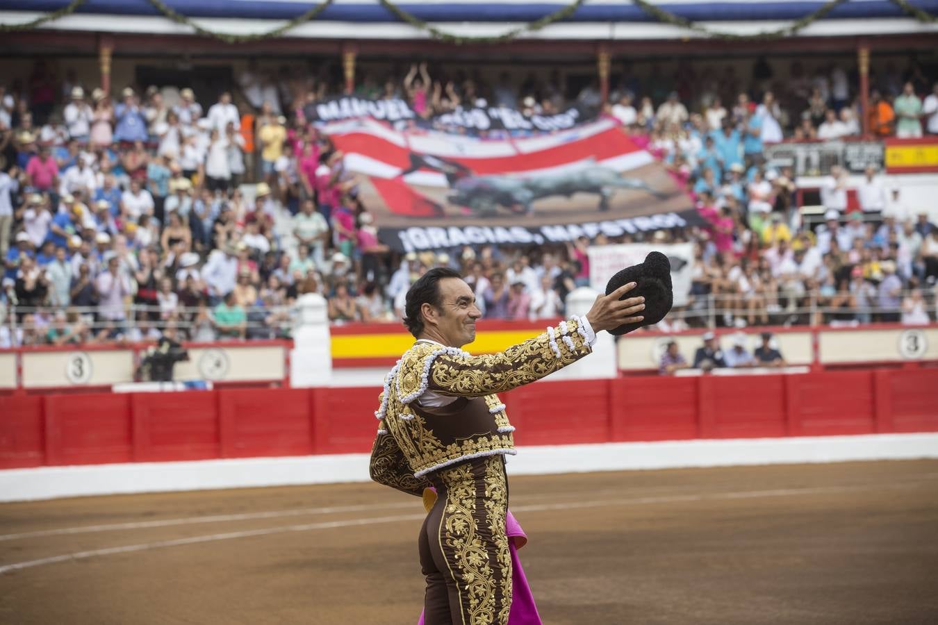 Curro Díaz, Manuel jesús 'El Cid' y Emilio de Justo en el tercer festejo de la Feria de Santiago