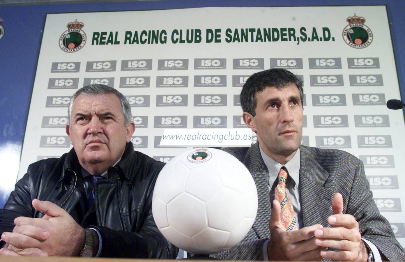 Díaz junto a Quique Setién en 2001