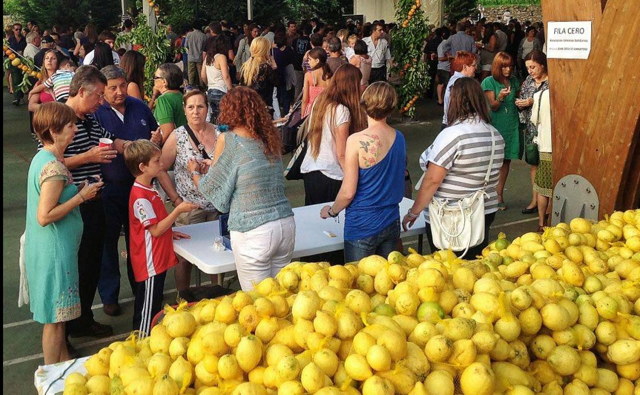 Tres toneladas de limones para la fiesta del sábado en Novales