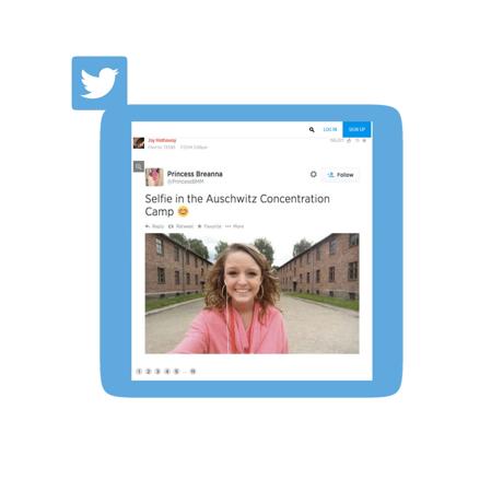 Imagen - Una mujer comparte en las redes sociales una foto sonriendo en Auschwitz. 