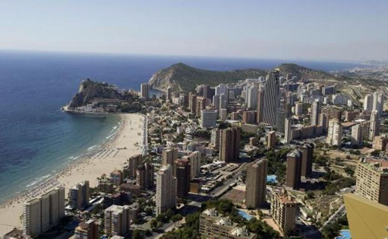 Vista aérea de Benidorm.