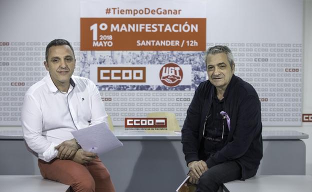 Mariano Carmona (UGT) y Carlos Sánchez (CCOO).