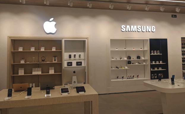 Móviles y tablets de Apple y Samsung en la tienda de Aliexpress.