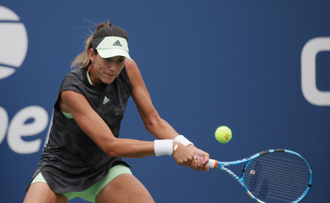 Muguruza, en su partido del US Open.