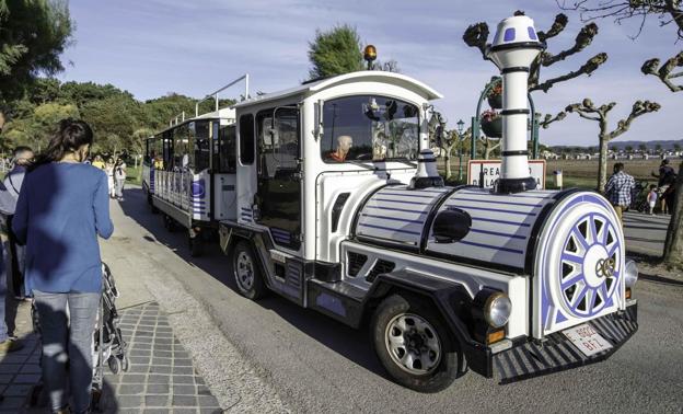 Imagen del tren turístico que recorre la península de la Magdalena. 