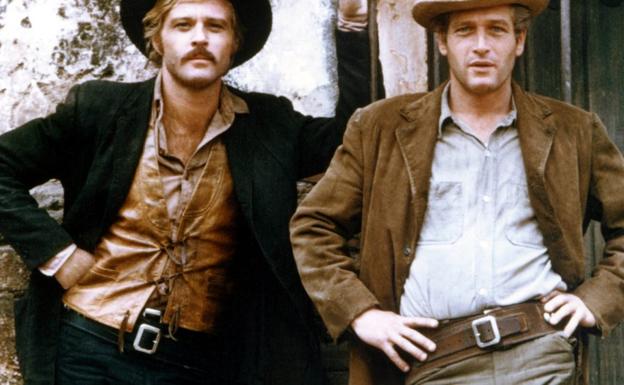 Robert Rdford y Paul Newman, Sundance Kid y Butch Cassidy en 'Dos hombres y un destino'.