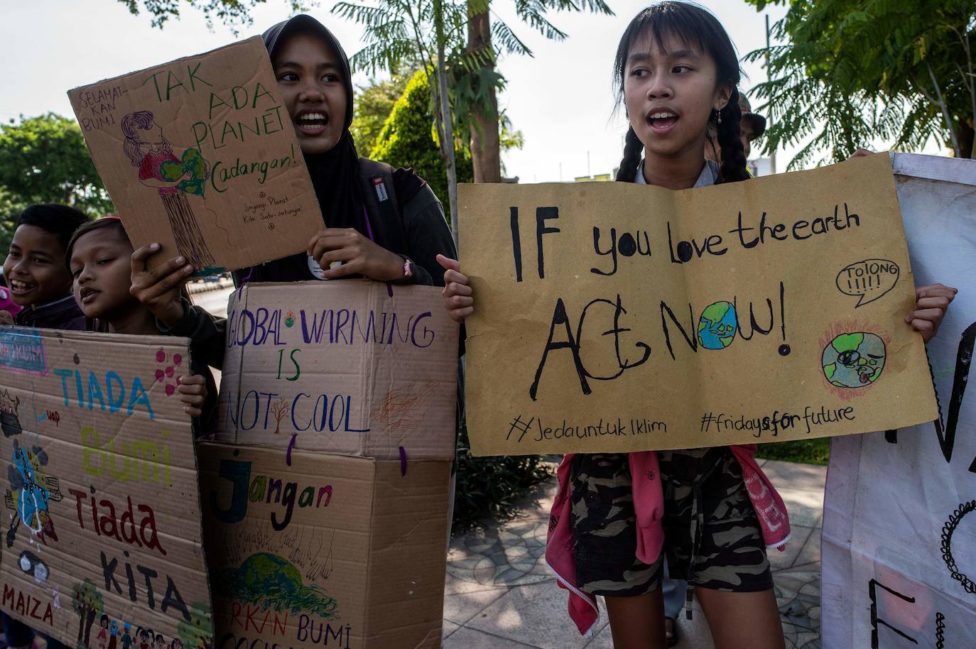 Los estudiantes también han protagonizado las protestas en Indonesia. 