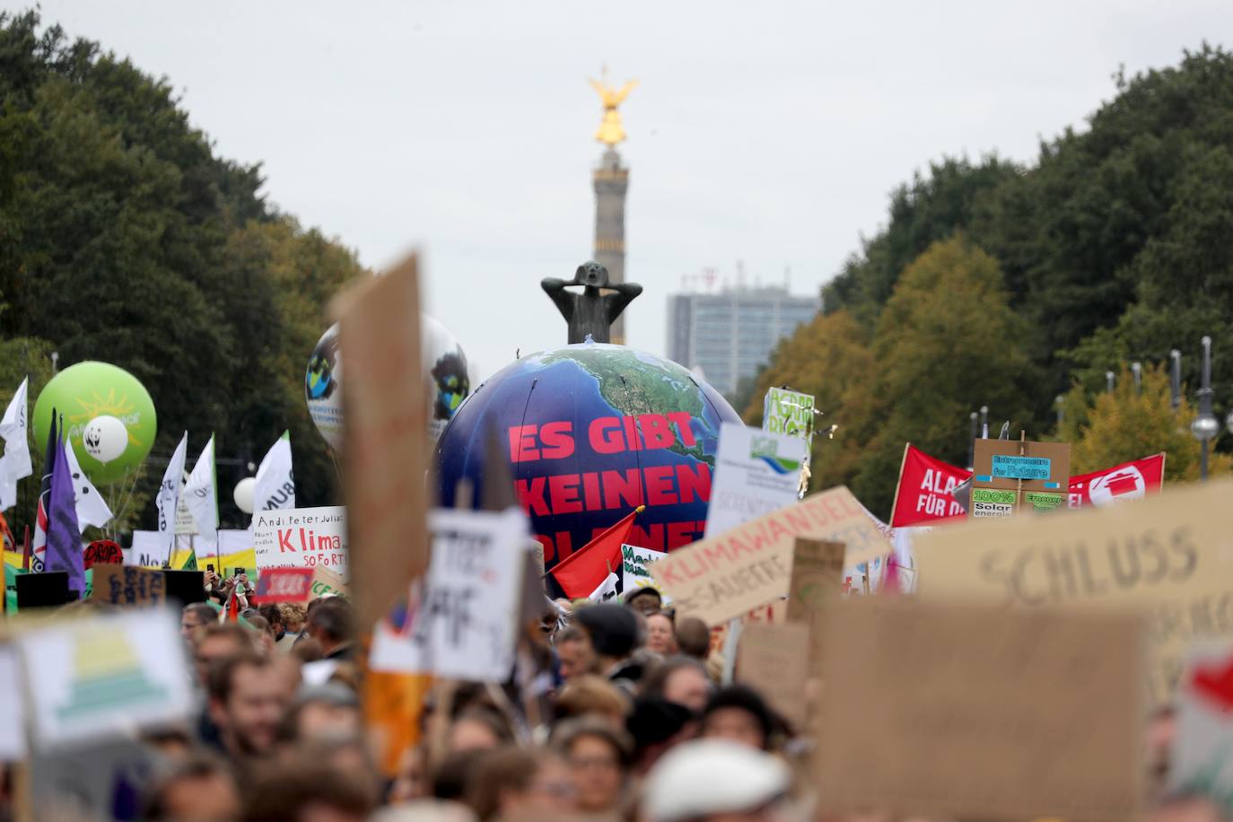 Manifestación por el cambio climático en el centro de Berlín. 