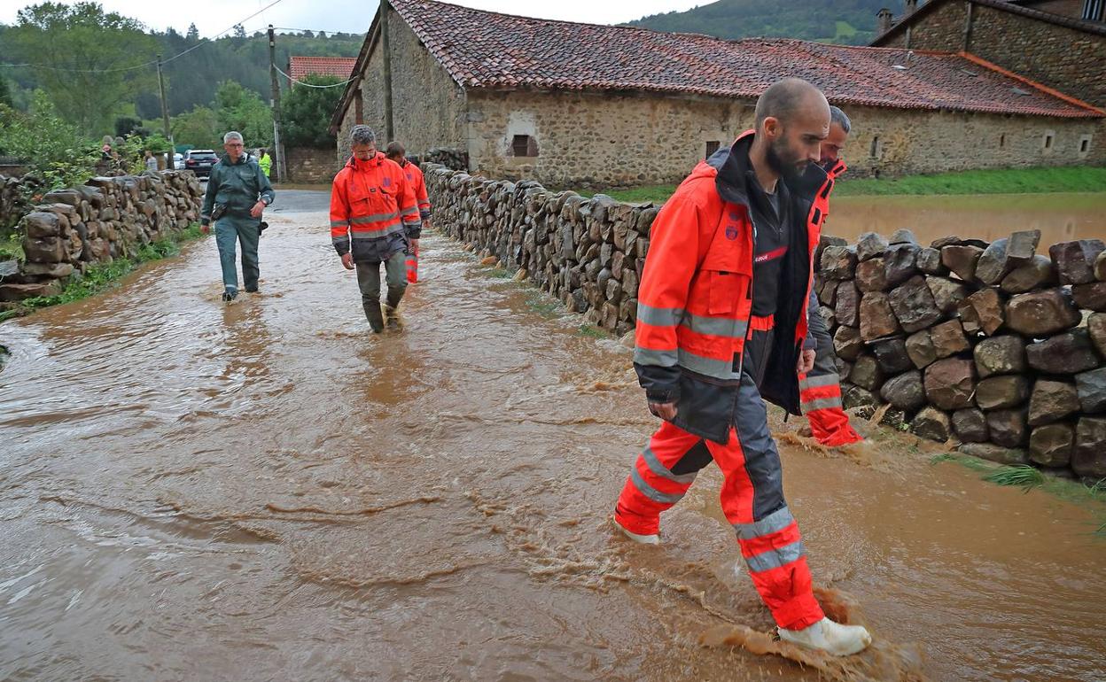 Imagen de las inundaciones en Sopeña, el 10 de septiembre.
