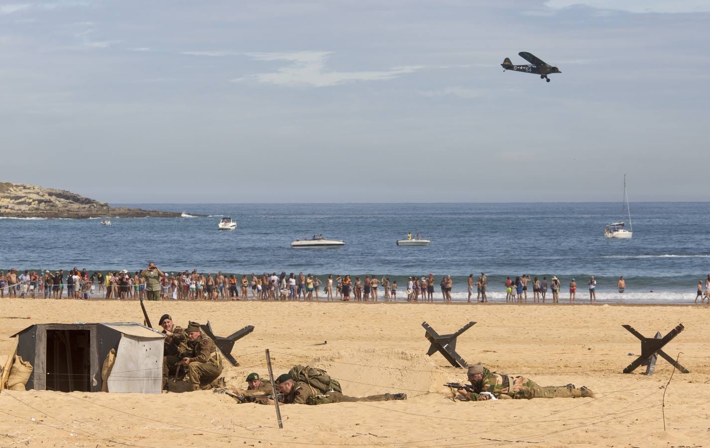 Fotos: El Desemabarco de Normadía en Santander por tierra, mar y aire