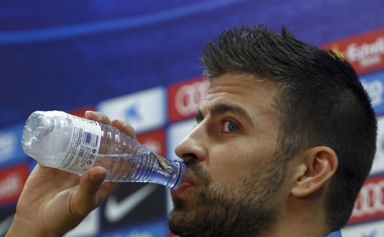 Gerard Piqué, durante una conferencia de prensa. 