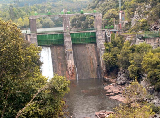 Vista del embalse de Palombera.