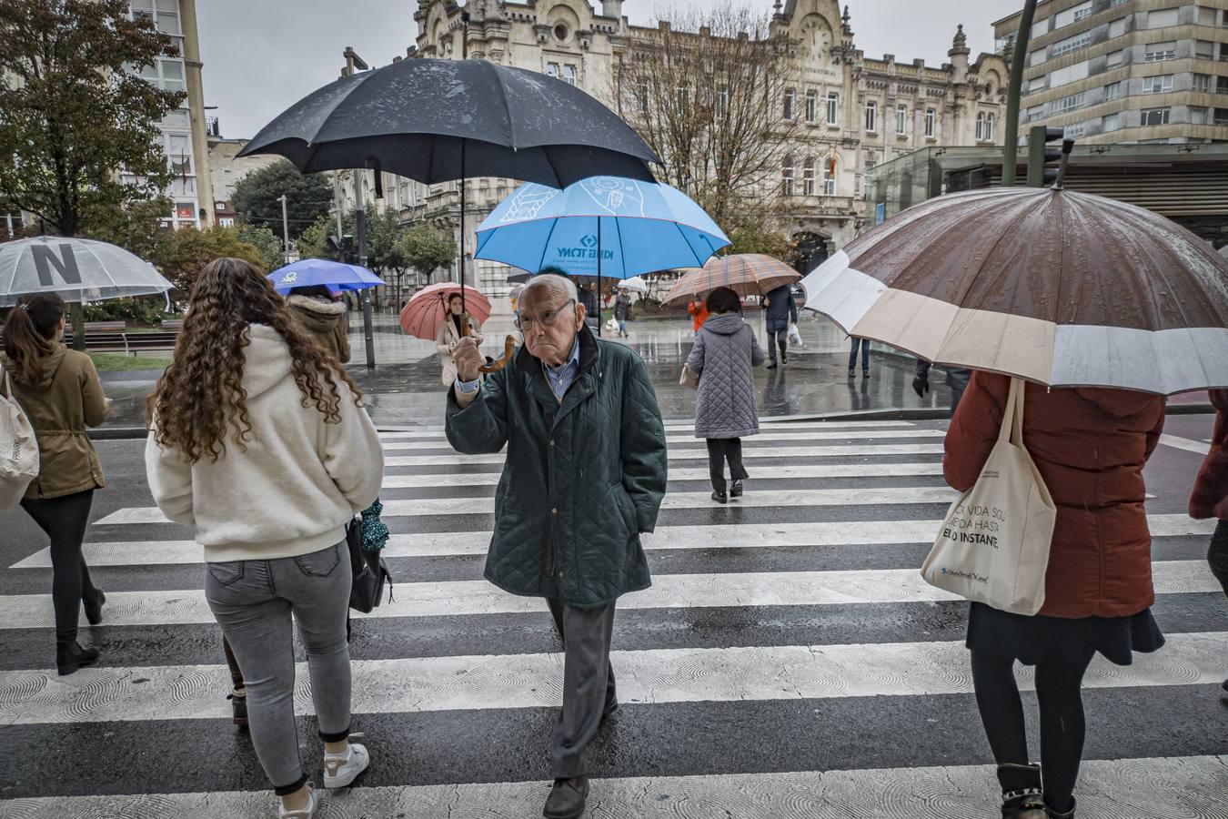 Santander bajo la lluvia.