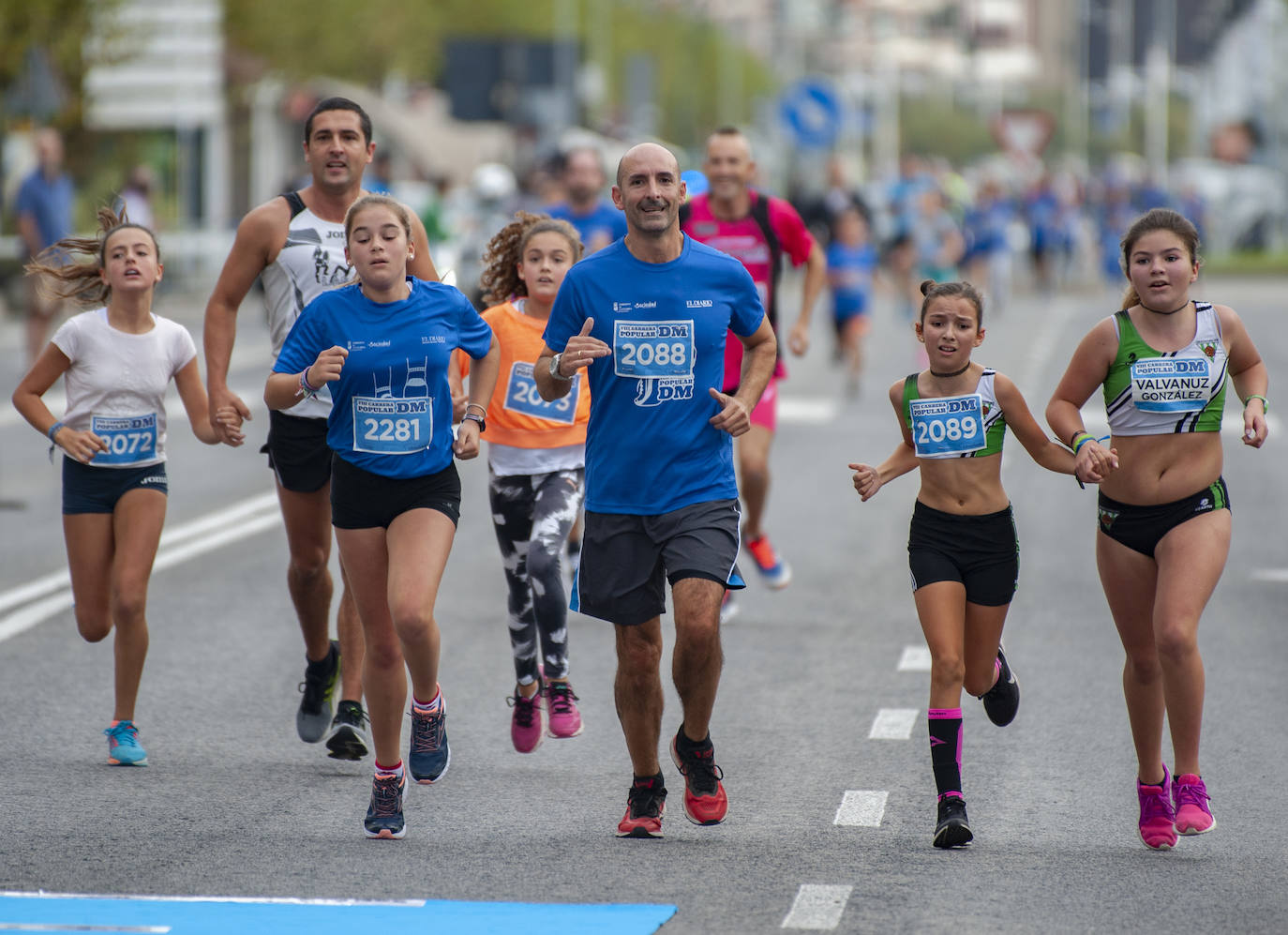 La salida de la carrera de 2 kilómetros. 