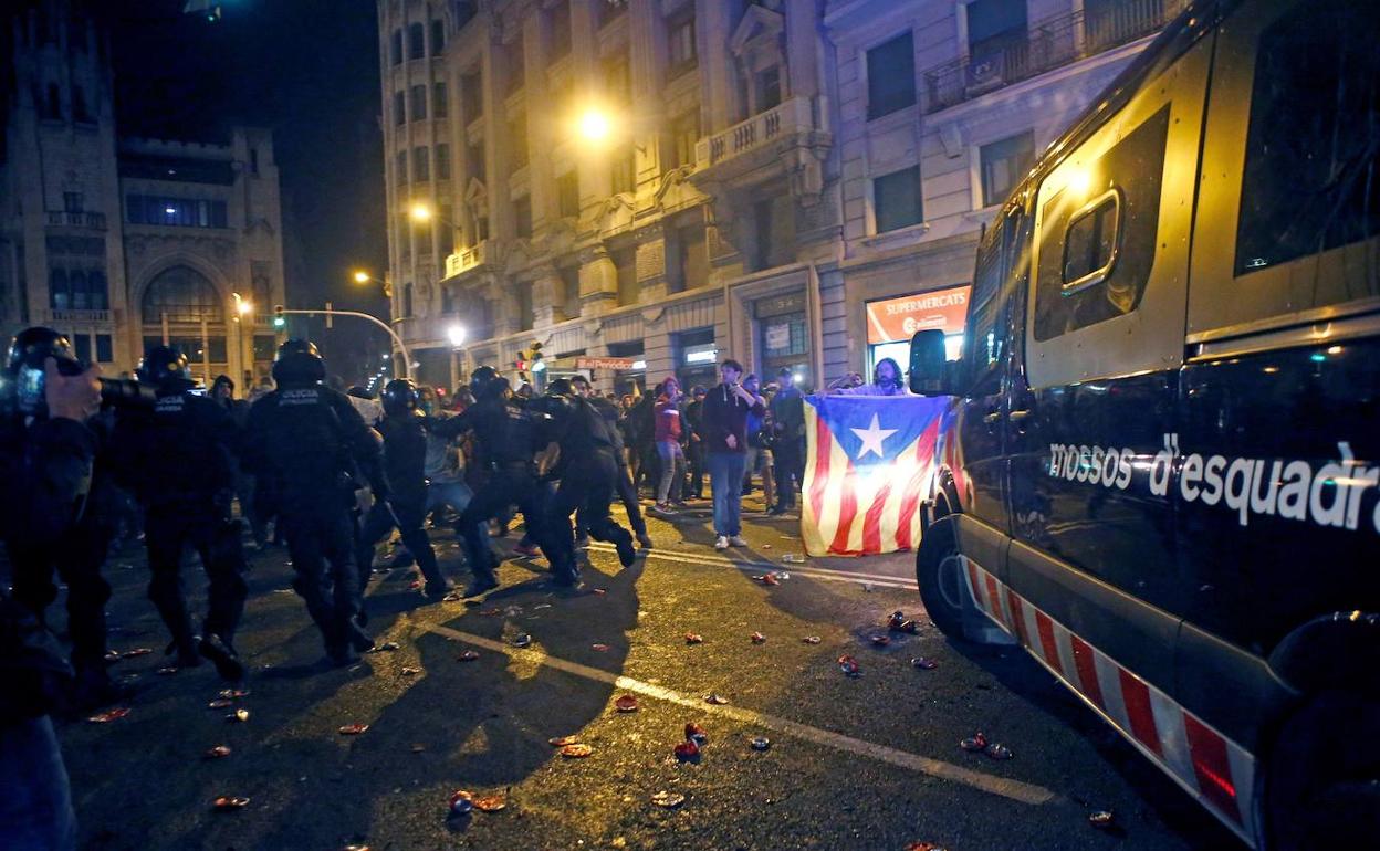 Uno de los altercados de las últimas semanas en Barcelona. 