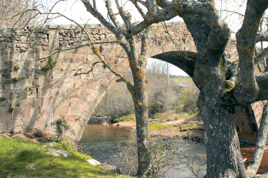 Puente de Riaño sobre el río Hijar.