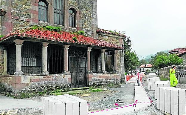 Imagen de archivo sobre el transcurso de las obras en el centro del pueblo. 