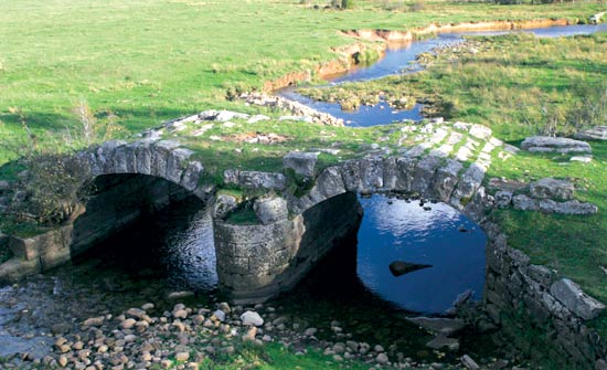 Puente antiguo de piedra, en Reinosilla.