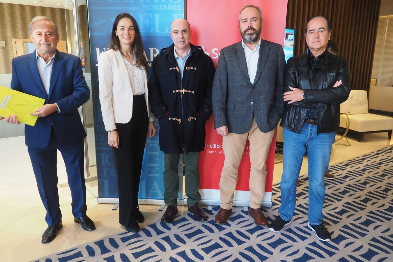 Miguel Ángel Leonardo, Elvira Abascal, Carlos Recio, Manuel López y Pedro Aboitiz.