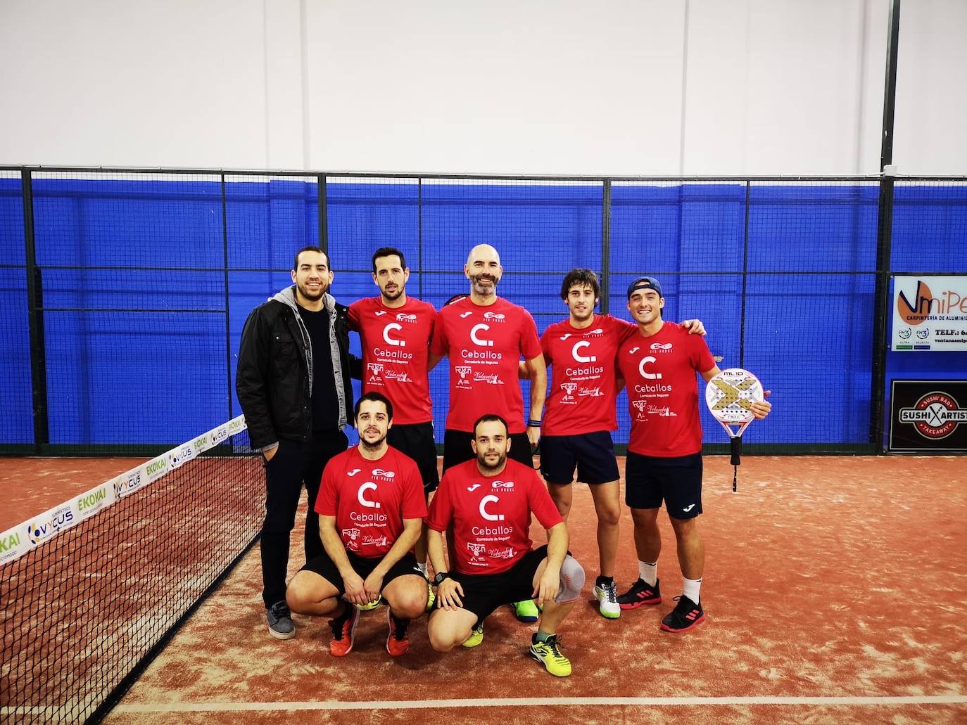 Jugadores de Pin Padel, del grupo A de cuarta.