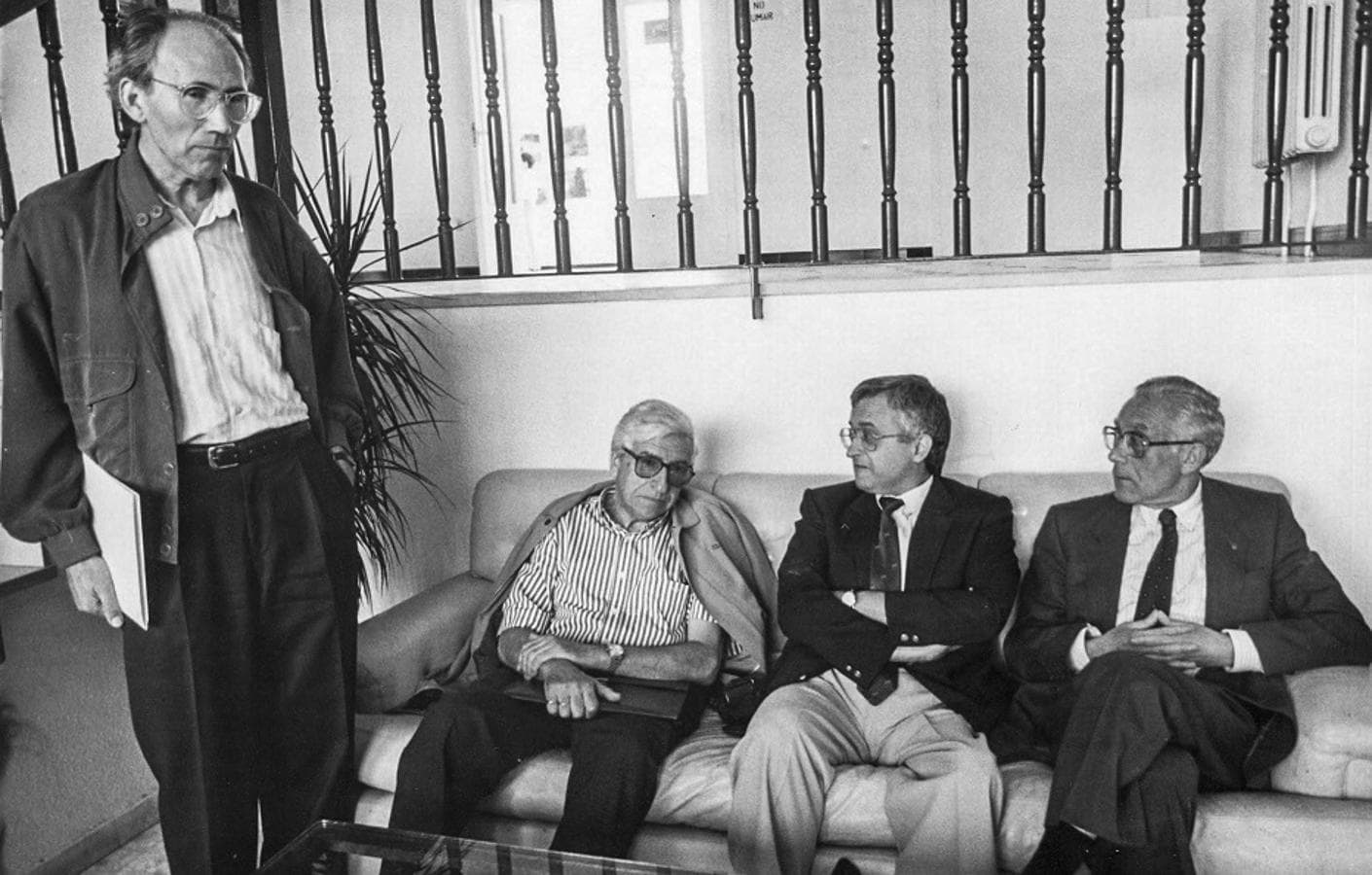 Julio de 1993. Demetrio Estébanez, Francisco Pérez, Laureano Bonet y Benito Madariaga.