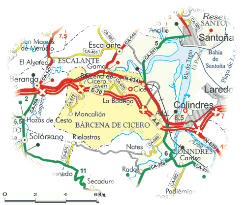 Núcleos de población | Bárcena de Cicero | Cantabria 102 Municipios