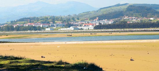 Vista de la desembocadura de la ría.