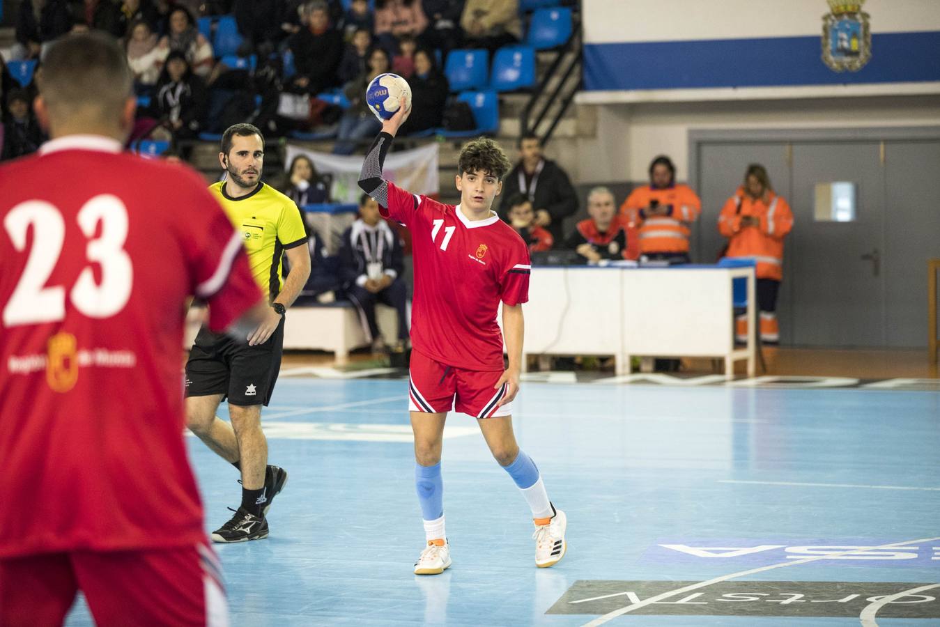 Partido entre la selección cántabra cadete masculina y la de Murcia