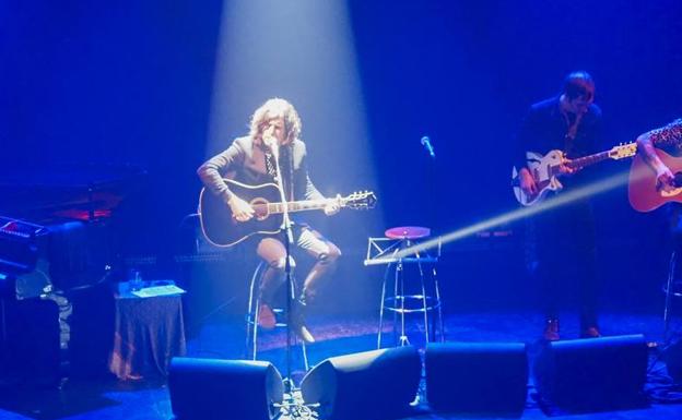 Rulo, duramte su actiación este lunes en el Teatro Principal de Reinosa, que se llenó hasta la bandera en ambas sesiones.