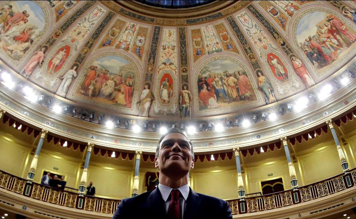 Pedro Sänchez, en el Congreso de los Diputados. 