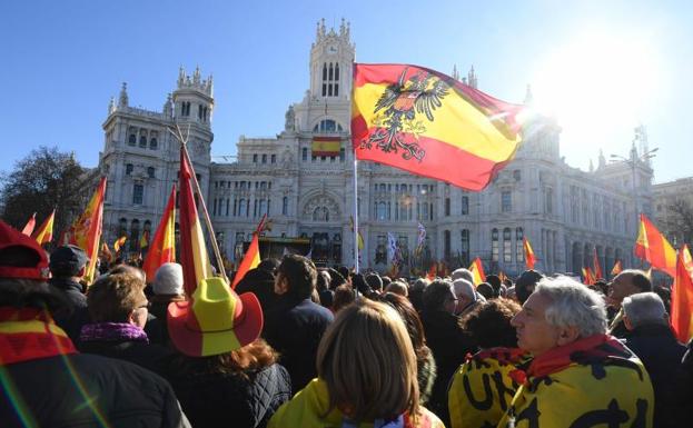 Galería. Movilización de Vox a favor de la unidad de España en Madrid.