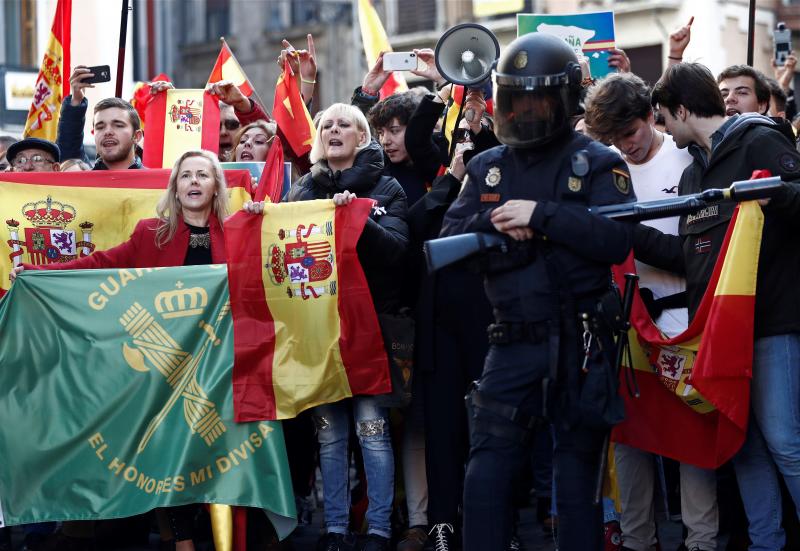 Concentración de Vox en Pamplona.