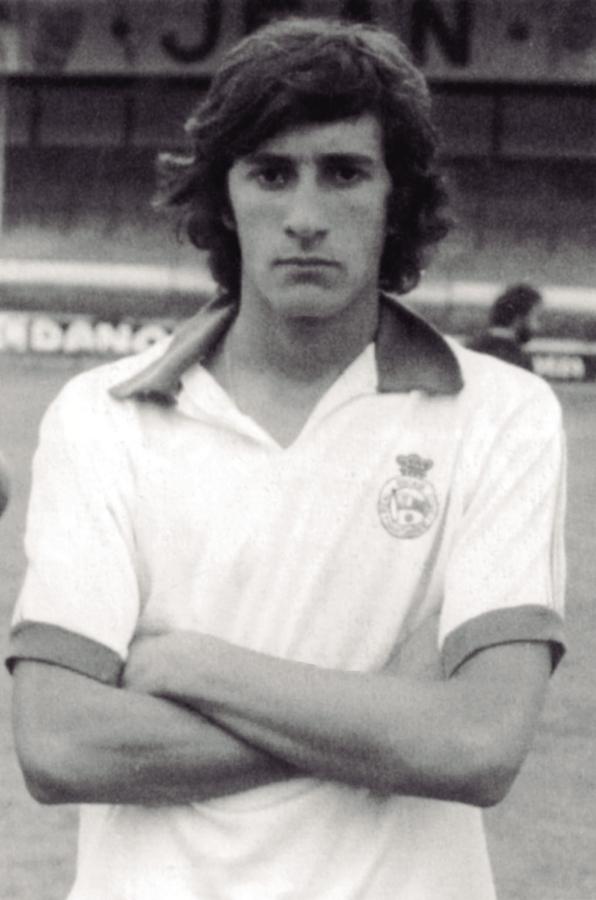 1976. Setién, jugador juvenil del Racing.