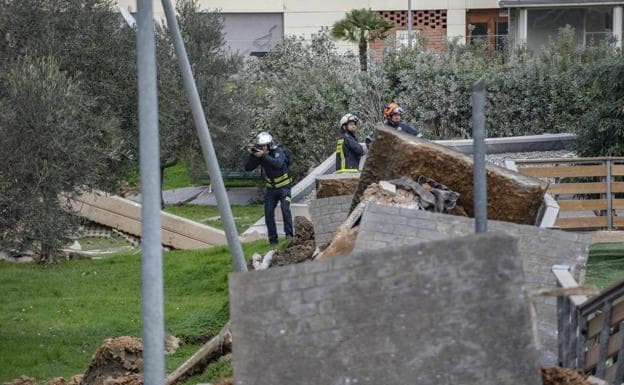 Los trabajos de apuntalamiento durarán toda la semana.